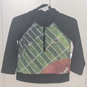 Kids Baltimore Ravens Football Field Shirt - Black and Green